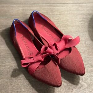 Rothy’s Mary Jane flats • red & pink